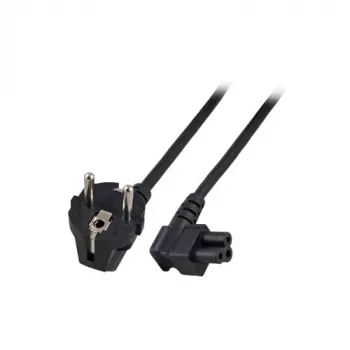 ACT Powercord złącze sieciowe CEE 7/7 męskie (kątowe) - C5 (kątowe) czarne 3 m