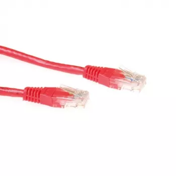 ACT Czerwony 7-metrowy kabel krosowy U/UTP CAT6A ze złączami RJ45
