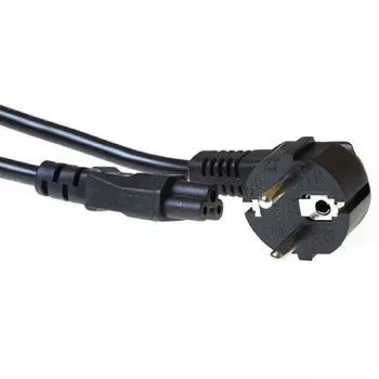 ACT Powercord mains connector CEE 7/7 male (kątowy) - C5 Czarny 10 m