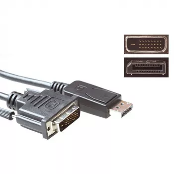 Kabel konwertera DisplayPort męski na DVI męski 1,00 m ACT AK3993