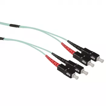ACT 10-metrowy wielomodowy kabel światłowodowy duplex 50/125 OM3 w wytrzymałej osłonie ze złączami SC