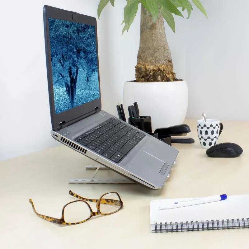 Składana podstawa pod laptop ACT, aluminium, 7-stopniowa regulacja wysokości
