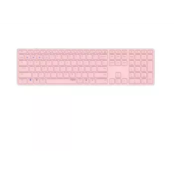 Klawiatura Rapoo E9800M bezprzewodowa Bluetooth QWERTZ niemiecka różowa