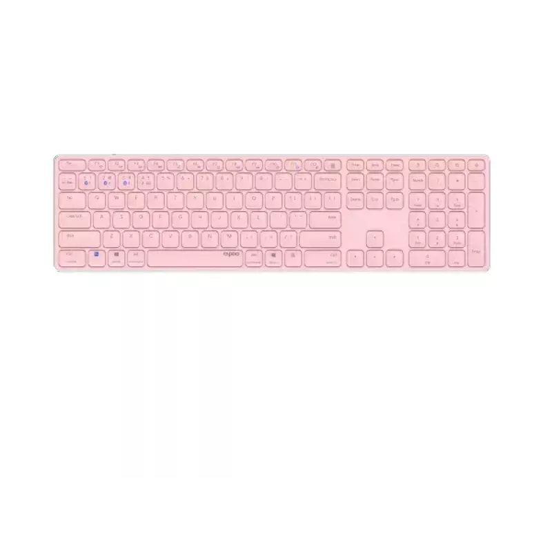Klawiatura Rapoo E9800M bezprzewodowa Bluetooth QWERTZ niemiecka różowa