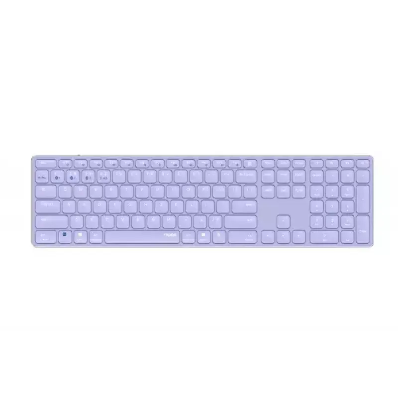 Rapoo E9800M Klawiatura bezprzewodowa Bluetooth QWERTZ niemiecka liliowa