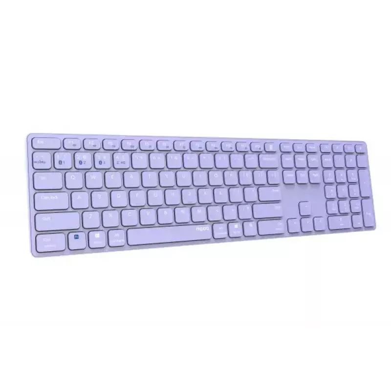 Rapoo E9800M Klawiatura bezprzewodowa Bluetooth QWERTZ niemiecka liliowa