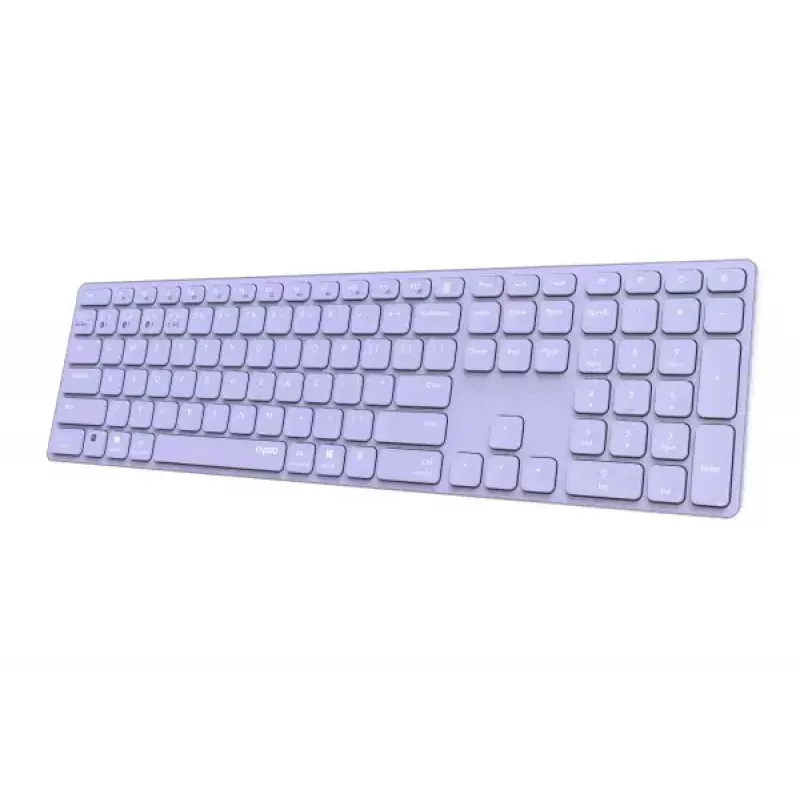Rapoo E9800M Klawiatura bezprzewodowa Bluetooth QWERTZ niemiecka liliowa