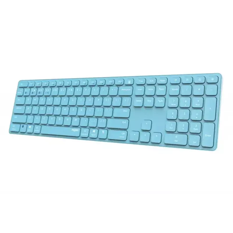 Klawiatura Rapoo E9800M do domu RF Wireless Bluetooth QWERTZ niemiecka niebieska
