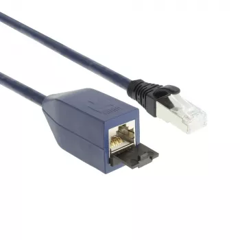 ACT Niebieski 5 metrów LSZH SFTP CAT6A MPTL przedłużacz snagless ze złączami RJ45