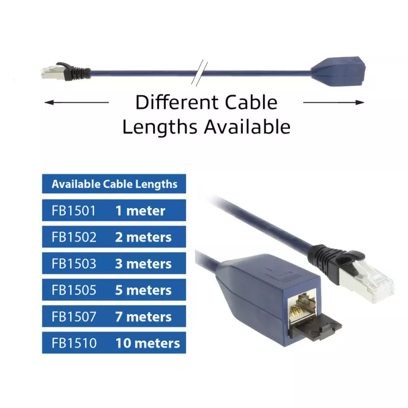 ACT Niebieski 5 metrów LSZH SFTP CAT6A MPTL przedłużacz snagless ze złączami RJ45