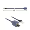 ACT Niebieski 7 metrów LSZH SFTP CAT6A MPTL przedłużacz z wtykami RJ45 bez zaczepów