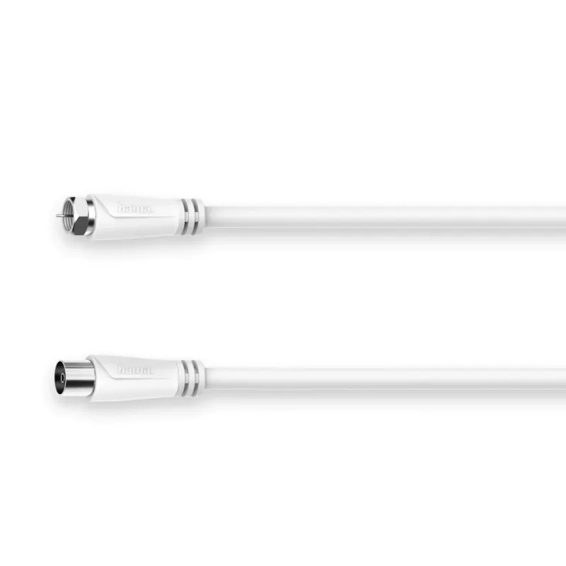Hama 00179256 kabel koncentryczny 5 m Typ F Biały