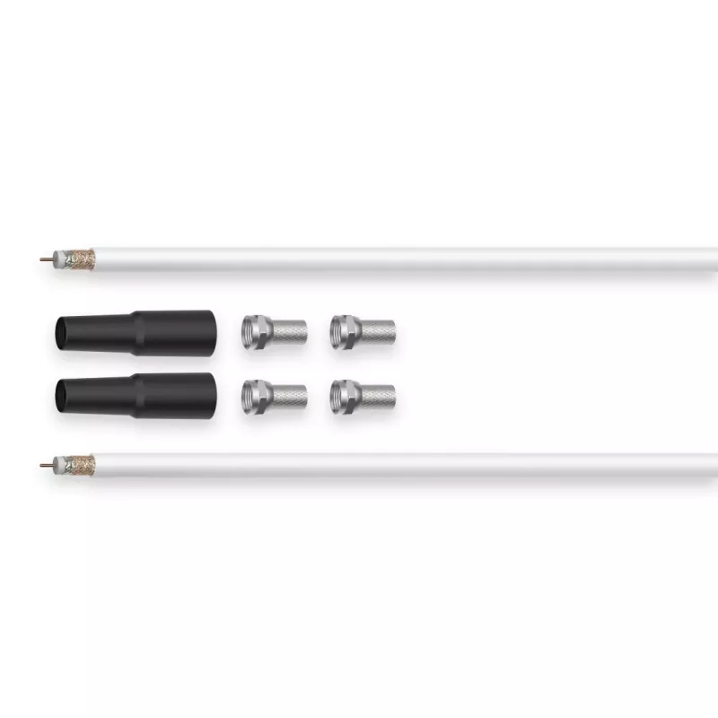 Hama 00179262 kabel koncentryczny 20 m F-type Biały
