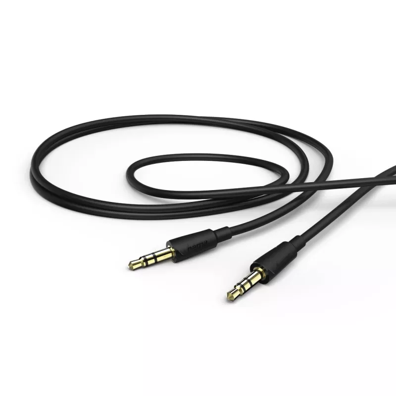 Kabel audio Hama Flexi-cienki 1.5m 3.5mm Męski do Męskiego Czarny