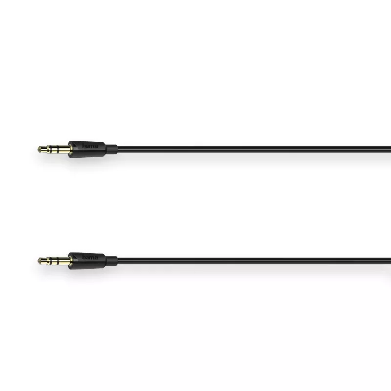 Kabel audio Hama Flexi-cienki 1.5m 3.5mm Męski do Męskiego Czarny