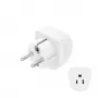 Hama 00223458 adapter wtyczki zasilającej hybrydowy typ E/F typ B biały