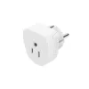 Hama 00223458 adapter wtyczki zasilającej hybrydowy typ E/F typ B biały