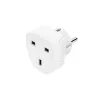 Hama 00223459 adapter wtyczki zasilania Typ E/F hybrydowy Typ G (UK) Biały