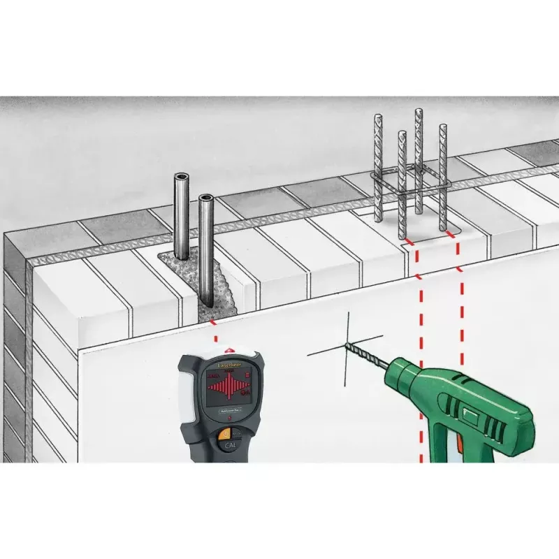 Laserliner MultiScanner Plus cyfrowy wielodetektor Metal żelazny Kabel pod napięciem Metal Metal nieżelazny Drewno