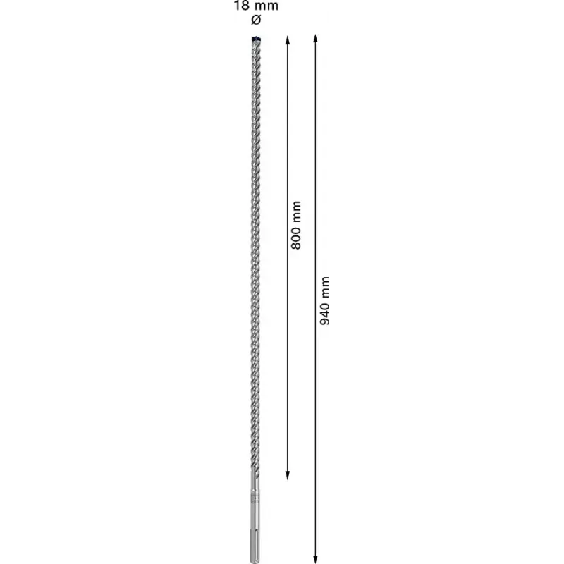 Wiertło SDS-max Bosch Expert 18 mm x 940 mm do ciężkiego wiercenia w betonie