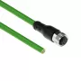ACT Industrial 5,00 metrów Kabel sensoryczny M12A 8-pinowy żeński do otwartego zakończenia, kabel Ultraflex TPE, ekranowany