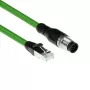 ACT Industrial 5.00 meters Kabel czujnika M12A 8-pin męski na RJ45 męski, Ultraflex SF/UTP TPE kabel, ekranowany