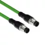 ACT Industrial 1,50 m kabel czujnikowy M12A 8-pin męski do M12A 8-pin męski, kabel Ultraflex TPE, ekranowany