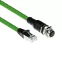 ACT Industrial 5.00 meters Sensor cable M12A 8-pin female to RJ45 male, Ultraflex SF/UTP TPE cable, shielded