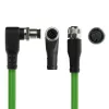 Przemysłowy kabel czujnikowy ACT 3,00 metry, M12A 8-pin męski kątowy do M12A żeński, kabel Ultraflex TPE, ekranowany