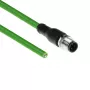 ACT Industrial 3,00 metra Kabel czujnika M12D 4-pinowy męski na otwarty koniec, przewód Superflex Xtreme TPE, ekranowany