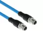 ACT Industrial przewód czujnika 3,00 m M12X 8-pin męski na M12X 8-pin męski, Superflex SF/UTP TPE, ekranowany