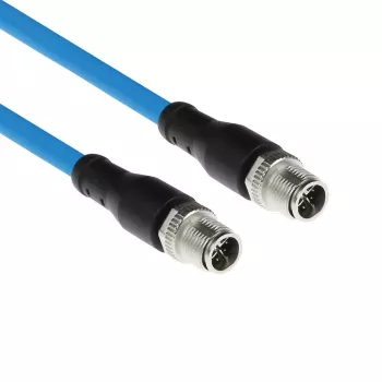 ACT Industrial 5.00 metrów Kabel czujnika M12X 8-pin męski na M12X 8-pin męski, Superflex SF/UTP kabel TPE, ekranowany