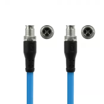 ACT Industrial 5.00 metrów Kabel czujnika M12X 8-pin męski na M12X 8-pin męski, Superflex SF/UTP kabel TPE, ekranowany