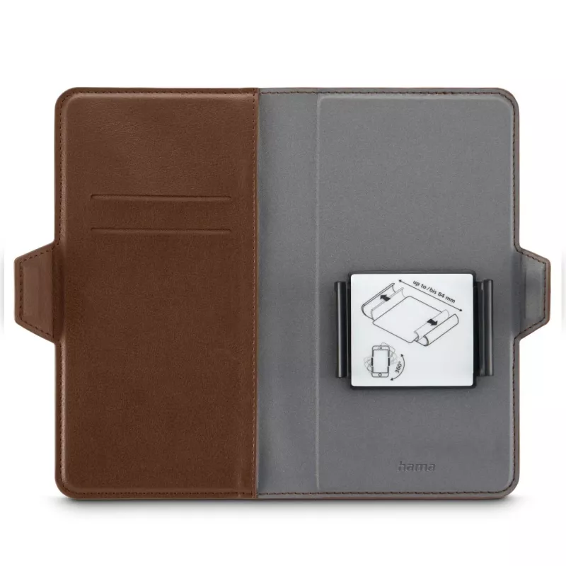 Hama 00118895 etui na telefon komórkowy 15,5 cm (6,1 cala) Folio Brązowy