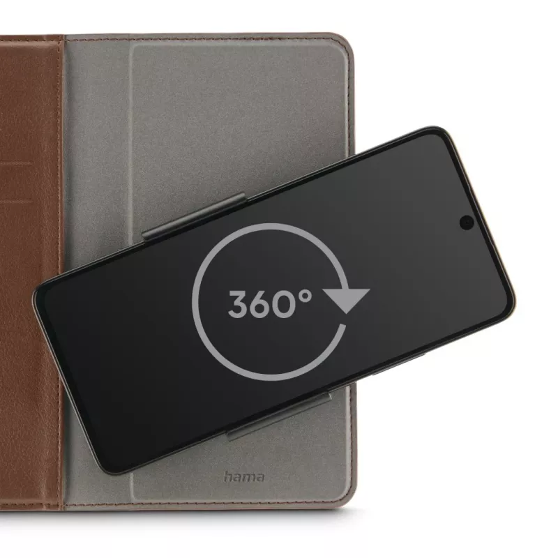 Hama 00118895 etui na telefon komórkowy 15,5 cm (6,1 cala) Folio Brązowy