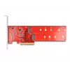 Karta DeLOCK PCI Express x8 na 2 wewnętrzne NVMe M.2 Key M 110 mm Bifurkacja Niski profil