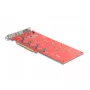 Karta DeLOCK PCI Express x16 na 4 wewnętrzne NVMe M.2 Key M 110 mm Bifurcation