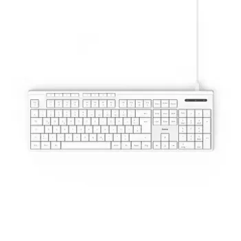Hama CK-200 klawiatura Dom/Biuro USB QWERTZ Niemiecki Biały