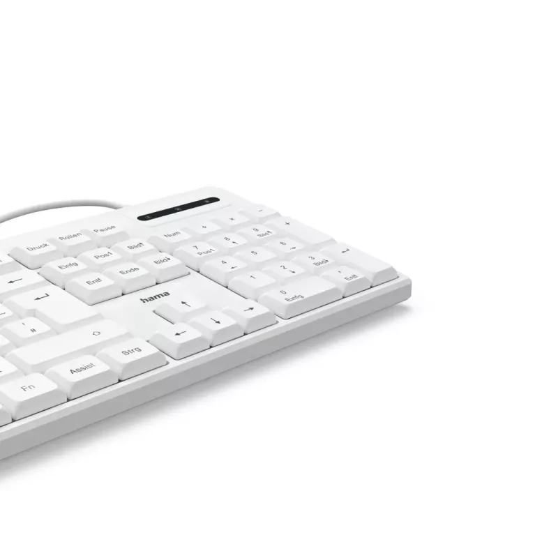 Hama CK-200 klawiatura Dom/Biuro USB QWERTZ Niemiecki Biały