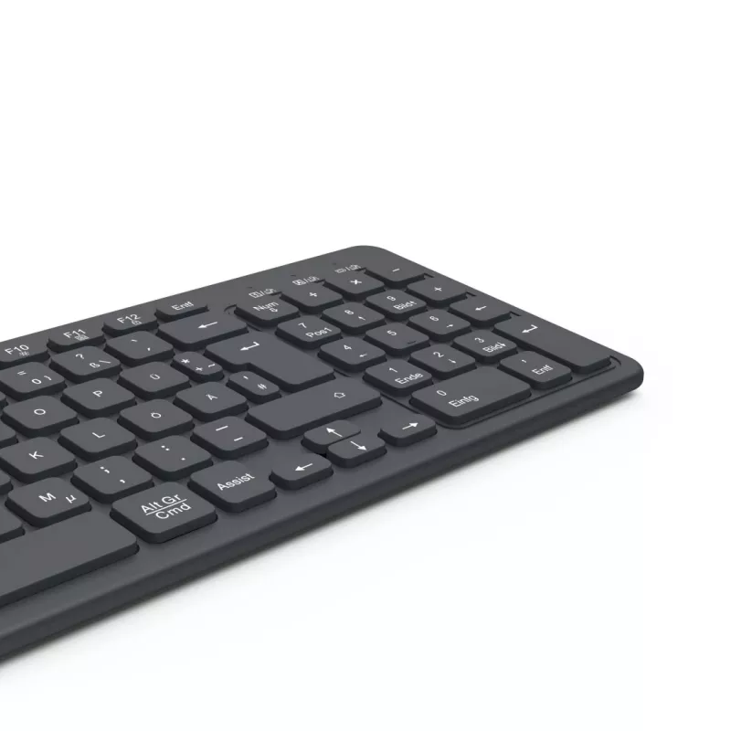 Hama WK-300 klawiatura Dom/Biuro RF Wireless + Bluetooth QWERTZ Niemiecki Czarny