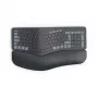 Hama WK-900 Ergo klawiatura Dom/Biuro RF Wireless + Bluetooth QWERTZ Niemiecki Czarny, Niebieski, Ciemnoszary