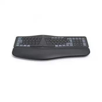 Hama WK-900 Ergo klawiatura Dom/Biuro RF Wireless + Bluetooth QWERTZ Niemiecki Czarny, Niebieski, Ciemnoszary