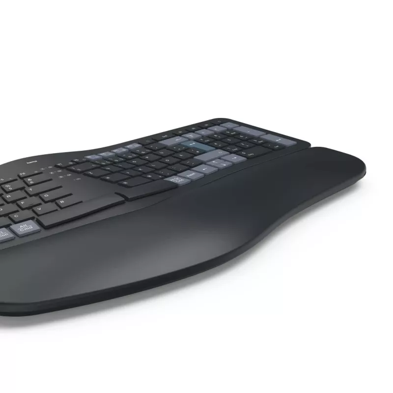 Hama WK-900 Ergo klawiatura Dom/Biuro RF Wireless + Bluetooth QWERTZ Niemiecki Czarny, Niebieski, Ciemnoszary