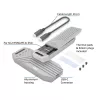 ACT USB 40 Gb/s M.2 2280 NVMe / PCIe SSD enclosure, beznarzędziowy