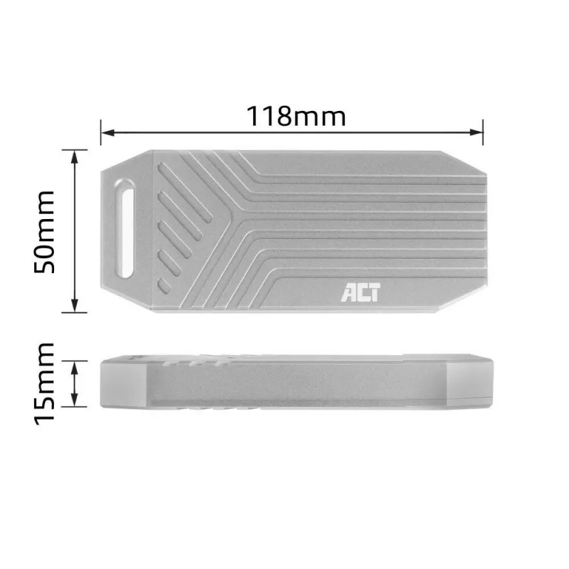 ACT USB 40 Gb/s M.2 2280 NVMe / PCIe SSD enclosure, beznarzędziowy