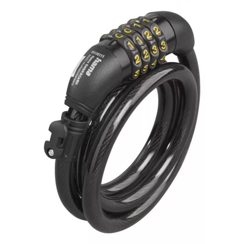 Hama 00178135 zapięcie rowerowe Czarny 1200 mm Linka