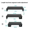 Podstawka pod monitor EQUIP Ergonomic Monitor Stand z USB (USB-A x4, USB-C x1), wolnostojąca, 25 kg, czarna
