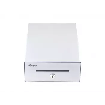 Equip Szuflada kasowa do systemu punktu sprzedaży (POS), 4 przegrody na banknoty / 4 na monety, wyjmowane przegródki na monety, złącze RJ11, aluminium