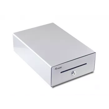 Equip Szuflada kasowa do systemu punktu sprzedaży (POS), 4 przegrody na banknoty / 4 na monety, wyjmowane przegródki na monety, złącze RJ11, aluminium