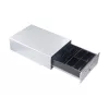 Equip Szuflada kasowa do systemu punktu sprzedaży (POS), 4 przegrody na banknoty / 4 na monety, wyjmowane przegródki na monety, złącze RJ11, aluminium